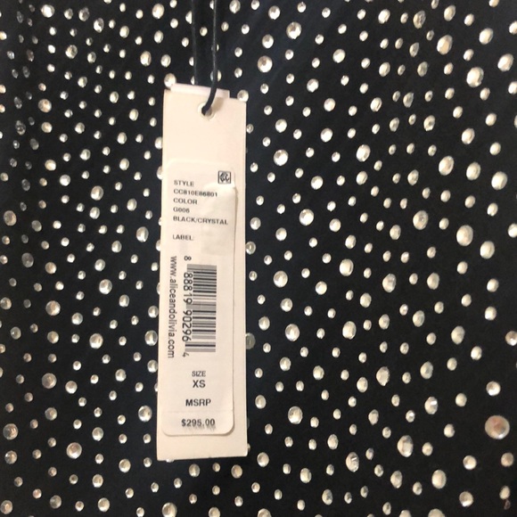 NWT $295 Alice + Olivia Phoebe Embellished Spaghetti-Strap Bodysuit in size XS! - Picture 5 of 7